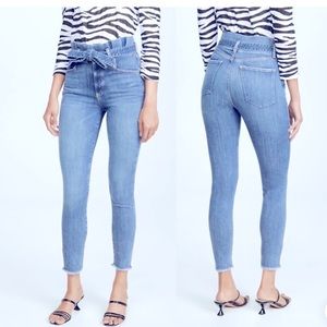 NWT ALICE + OLIVIA JEANS Good Paperbag Waist Skinny Jeans sz 25